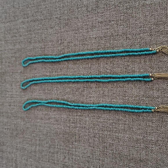 Triple Bead + Chain Necklace - Picture 2 of 8